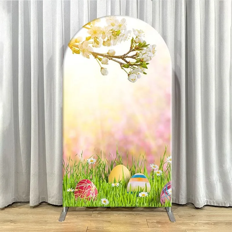 Single Side Arch Backdrop Cover Space Scene with Astronaut and Stars for Kids Parties