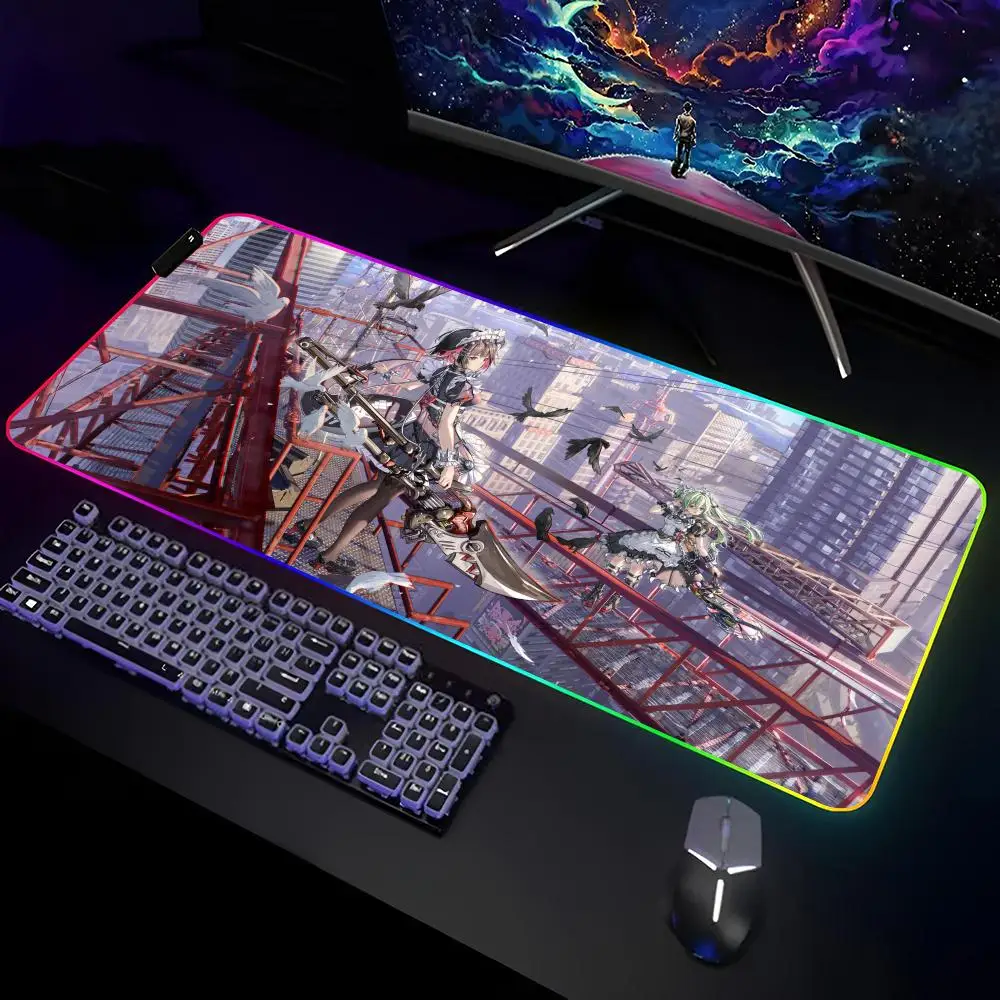 Zenless Zone Zero Mouse Pad Gamer RGB Deskmat Keyboard Mat Gaming Laptops LED Mousepad Desk Protector Anime Mause Mats