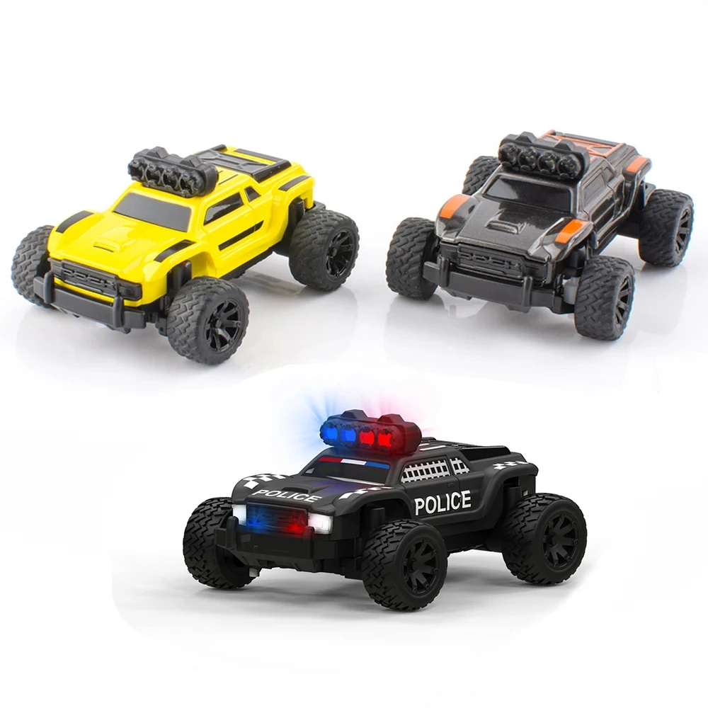 

Turbo Racing 1:76 C81 C82 RC MINI Truck Car Monster Truck With Cool Lights Buggy RC Model Car Desktop Toy Gift