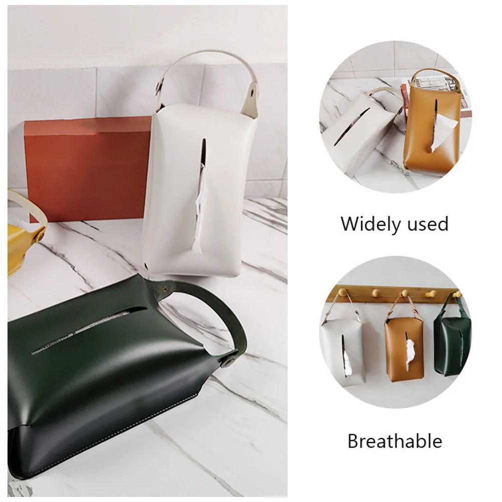 Boîte à mouchoirs de conception plate, 1 pièce, porte-mouchoirs imperméable et respirant pour voiture, maison, bureau, conteneur de serviettes, boîte de rangement