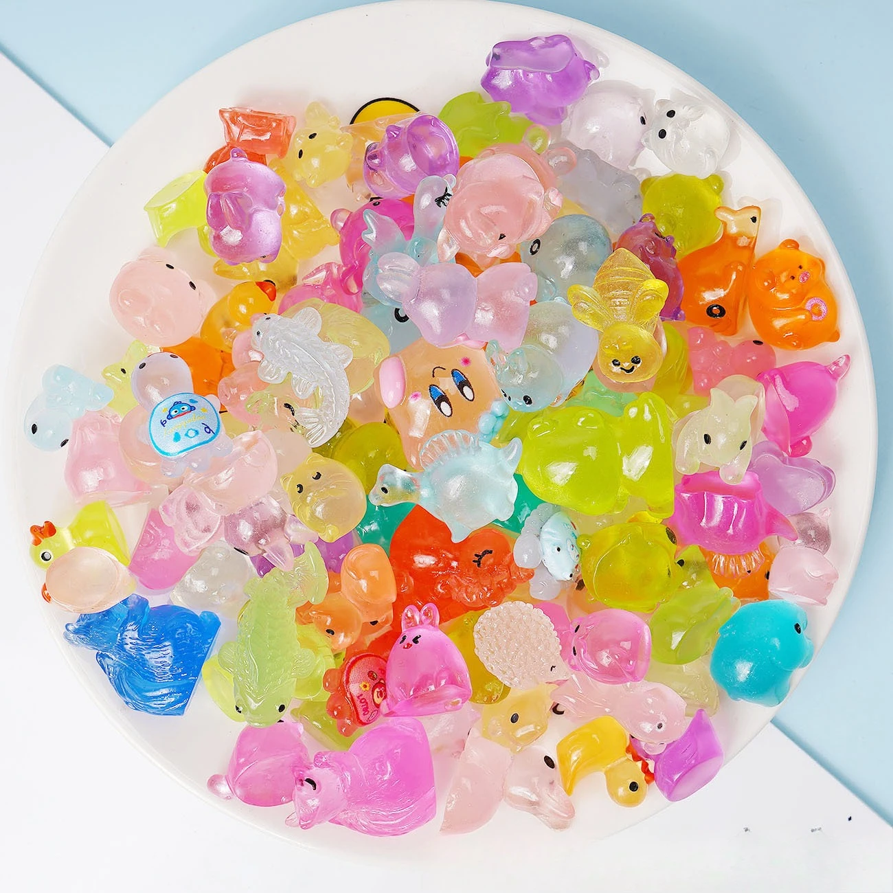 50 قطعة حيوانات راتينج صغيرة مضيئة 50 أنماط منمنمات تتوهج في الظلام شخصيات صغيرة صغيرة لإخفاء شخصيات البطة الصغيرة #5