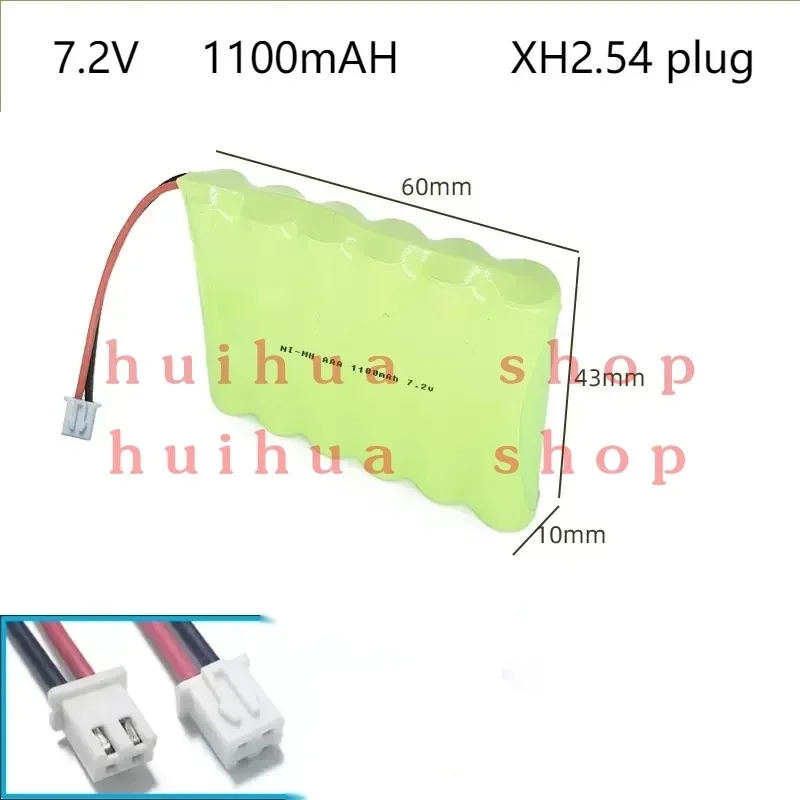 7.2V AAA 1100mah Rechargeable Ni-Mh Battery pack with Plugs cell for toys emergency light cordless phone Cell Remote Control Car