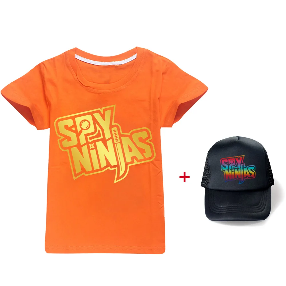 

Spy Ninjas Kids Costume T-shirt Set for Baby Boys And Girls Summer Cotton Top Tees 8-12 Years Old with Cap Included