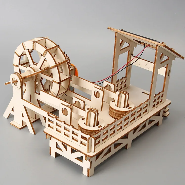 Ruota idraulica a energia solare Giocattoli scientifici per bambini Kit di apprendimento della fisica tecnologica STEM fai-da-te Divertenti sussidi didattici Giocattoli educativi