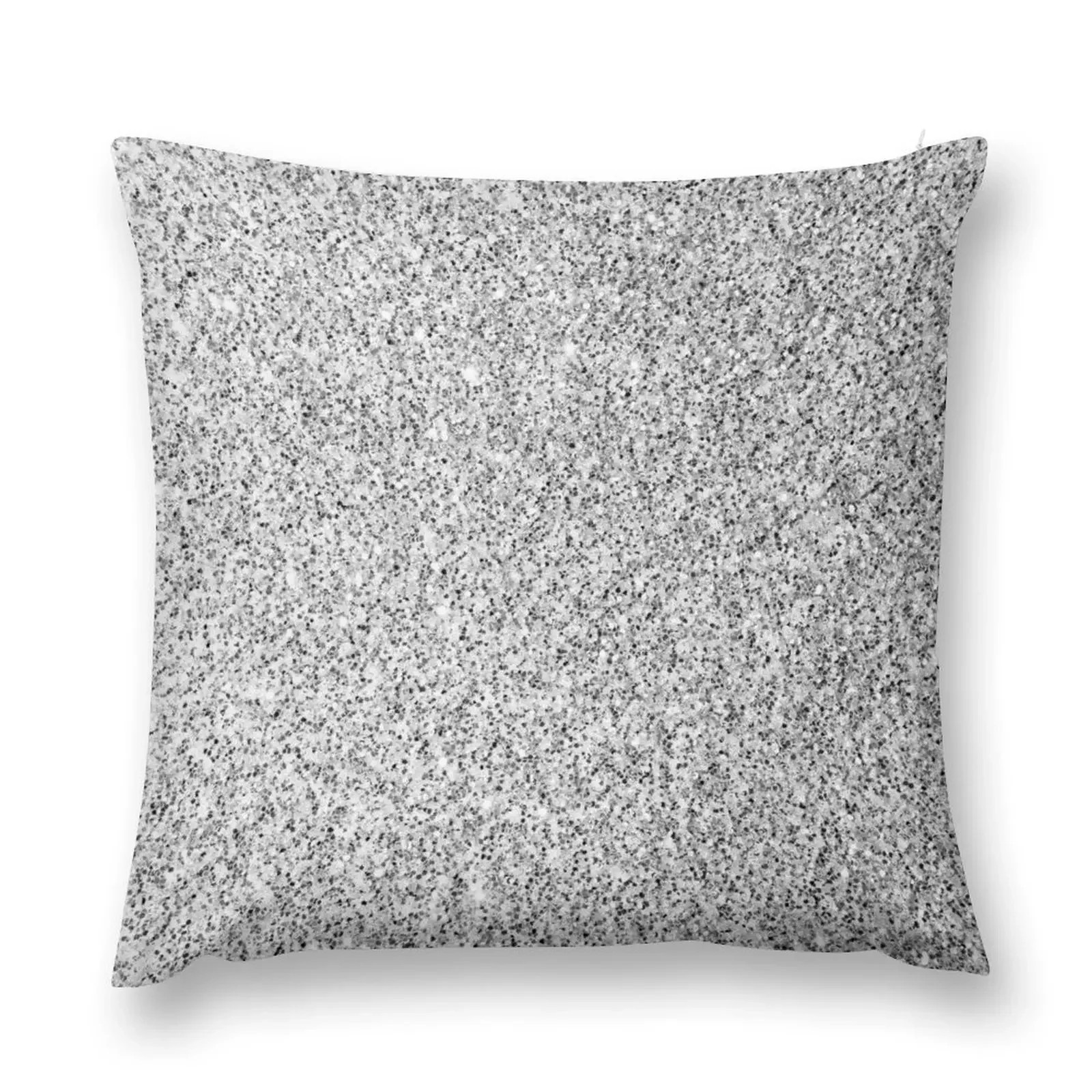 light gray, black and white elegant design (Photo of Glitter - Not Reflective) Throw Pillow Pillowcases Bed Cushions pillow