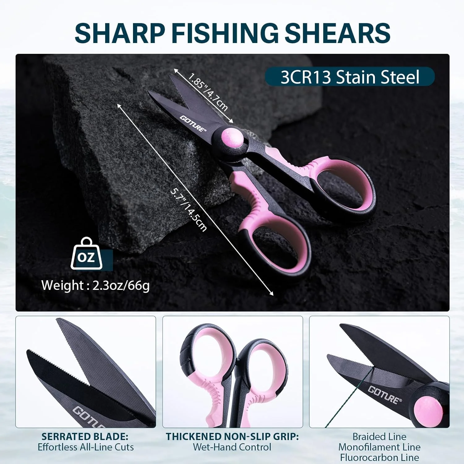 Goture Outdoor Fishing Tool Accessories ：Pliers, Fish Gripper,  Shears, High-Quality Stainless Steel Tackle for All Anglers