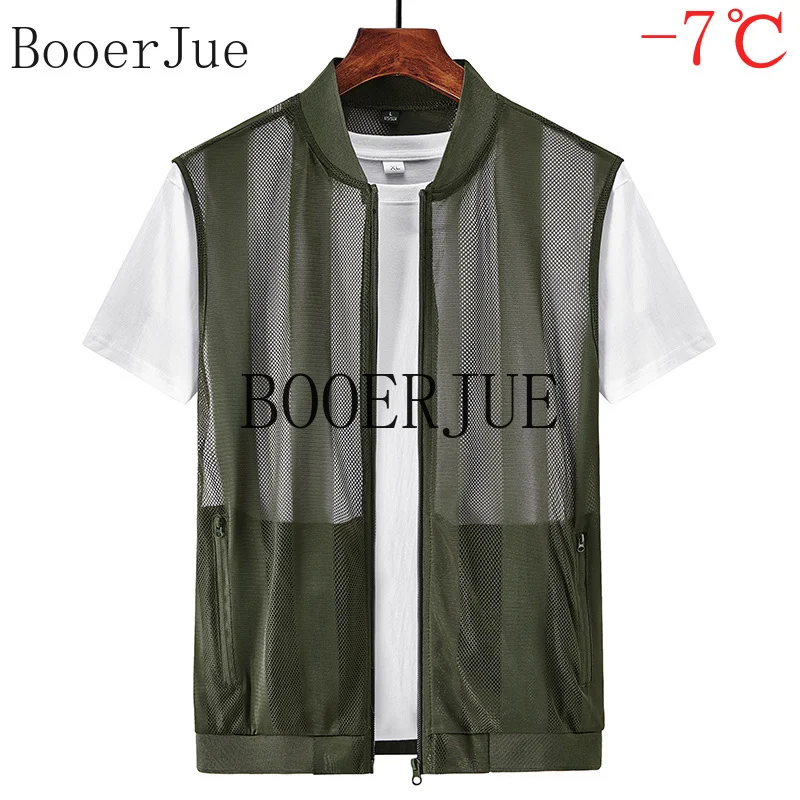 Outdoor Hiking Sports Running Summer Men Mesh Hollow Waistcoat Breathable Coat High-Quality Design Leisure Quick Dry Vest Men