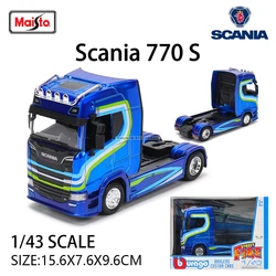 Bburago 1:43 Transport vehicle front end Scania 770 S model simulation car model alloy car toy male collection gift