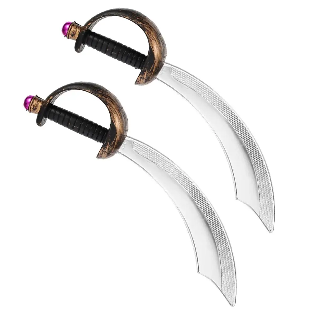 

2 Pcs Pirate Sword Toys Halloween Costume Accessories Party Decorations Birthday Supplies Festival Props Cosplay Swords