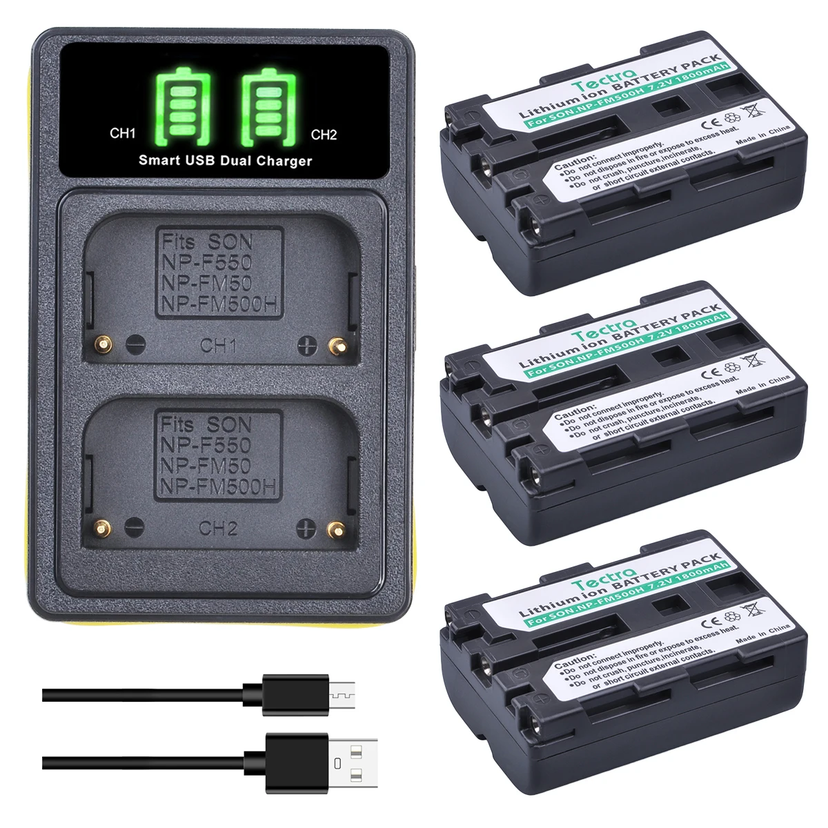 NP-FM500H FM500H Battery + Charger for Sony Alpha a68,a77II,SLT-A57,A58,A65,A100,A350,A450,A550,A580