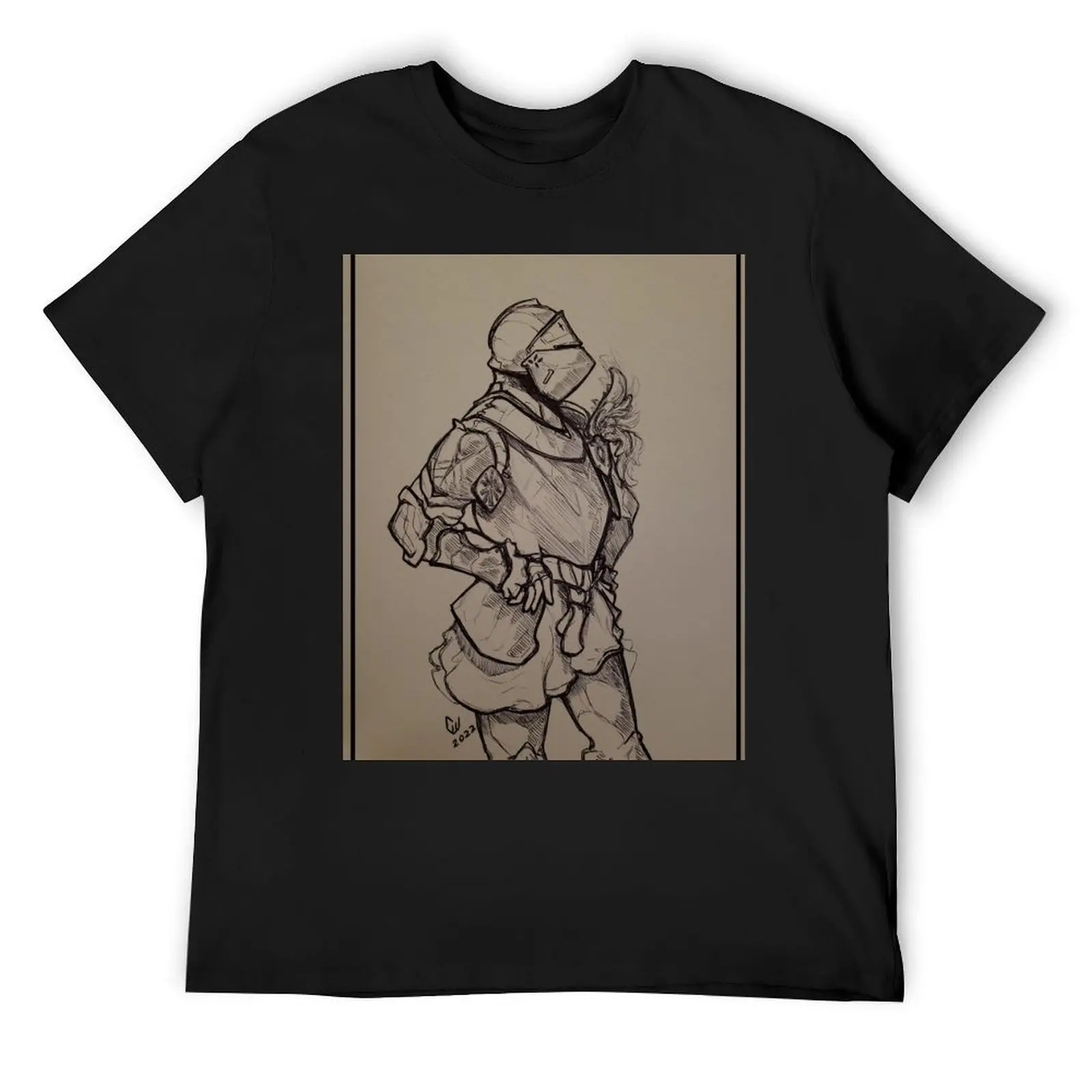 

Traditional Knight Drawing T-Shirt oversize t-shirts man T-shirts man oversized t shirt cotton man t-shirts shirts men