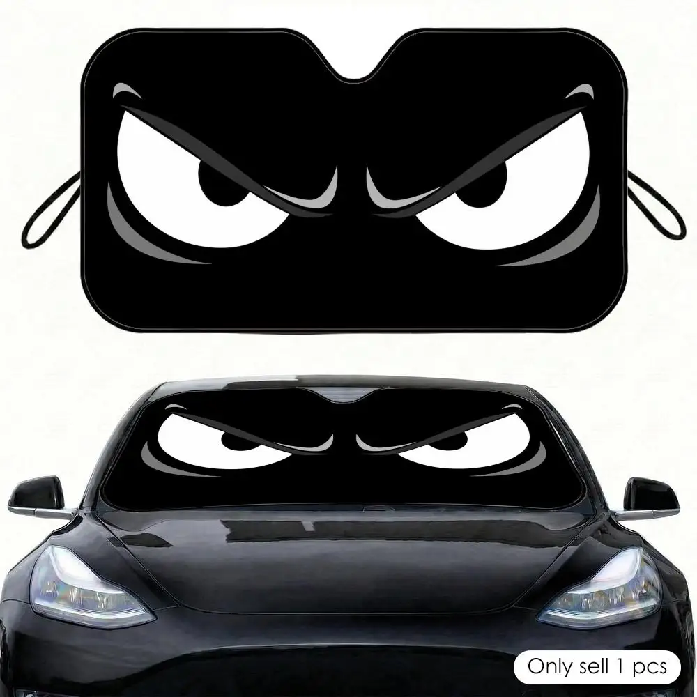 Cartoon EYE Sun Visor Car Windshield Sunshade Front Window  UV Protection Heat Insulation Sun Shade Cover Foldable