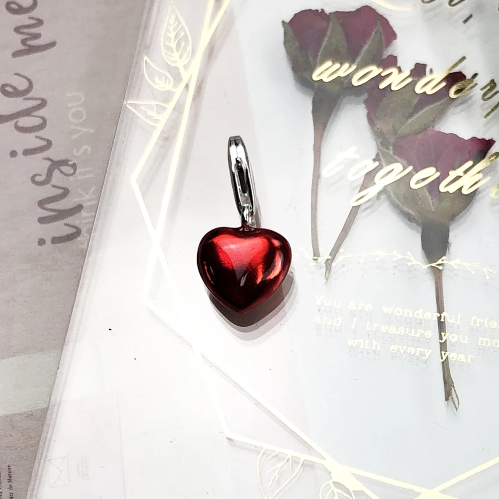 Fashion Red Heart Pendant Charm 925 Sterling Silver Romantic Love Jewelry Gift For Women