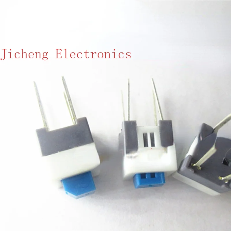 10PCS Small And Micro Selflocking ButtonSwitch With Lock Button Switch Touch  Double-row Plug-in 4-pin 2-way Long-pin 2-way.