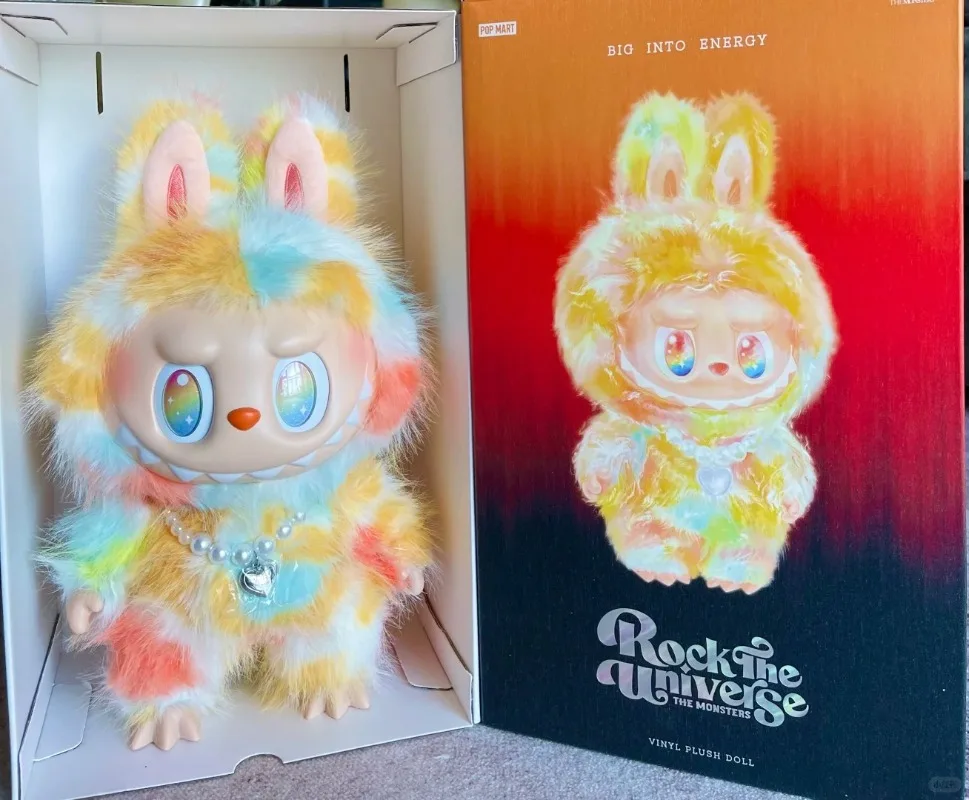 

POPMart 37 см Labubu THE MONSTERS Big Into Energy Action Figure ROCK: Милая и изысканная коллекционная фигурка для декора и подарков