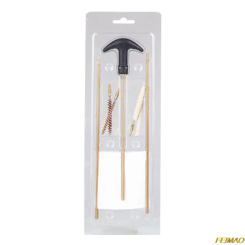 Kit di pulizia della canna tattica 177 &.22 4.5/5.5MM pistola per fucile pistola ad aria compressa spazzola per pistola pulitore per canna da caccia Set di strumenti per la pulizia della pistola a mano