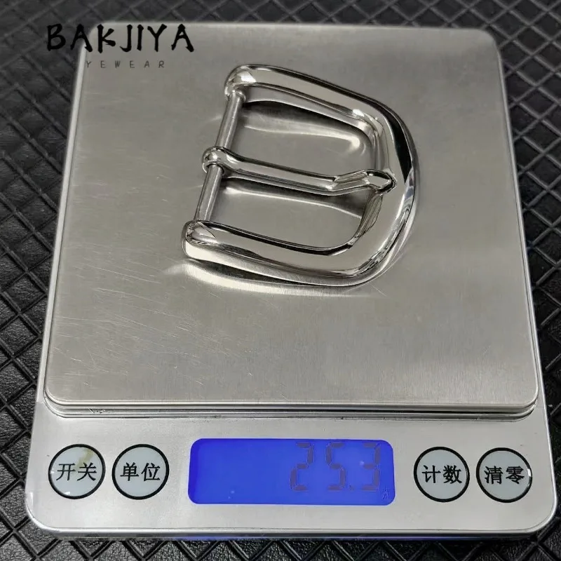 New Pure Titanium Belt Buckle Men's High-end Leisure Business Jeans Ultralight Titanium Pin Buckle Anti Allergy 35mm