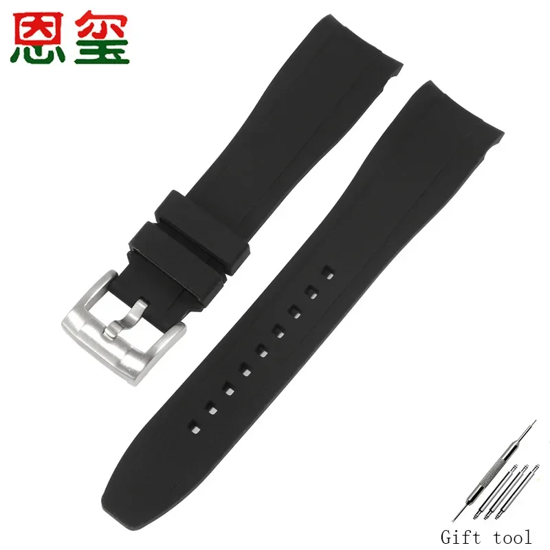 Arc Interface Rubber Strap 18 20 22mm Black Gray Green Bracelet Replacement Belt For Male And Women Soft Silicone Wristband