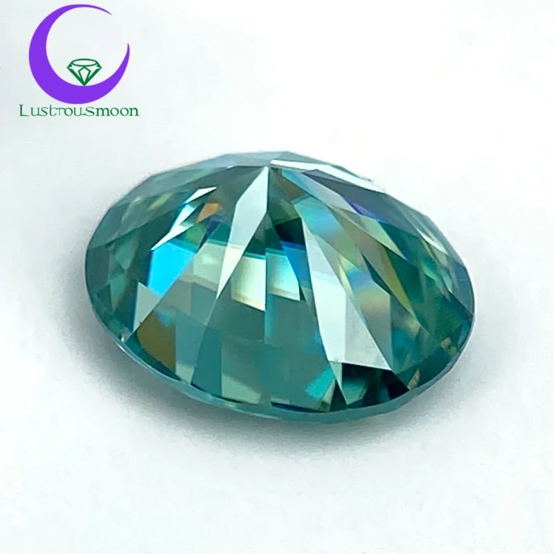 

Новое поступление, сине-зеленые муассанитовые камни овальной огранки VVS1, пройденный тестер бриллиантов с отчетом GRA, рождественский подарок, бусины для ювелирных изделий