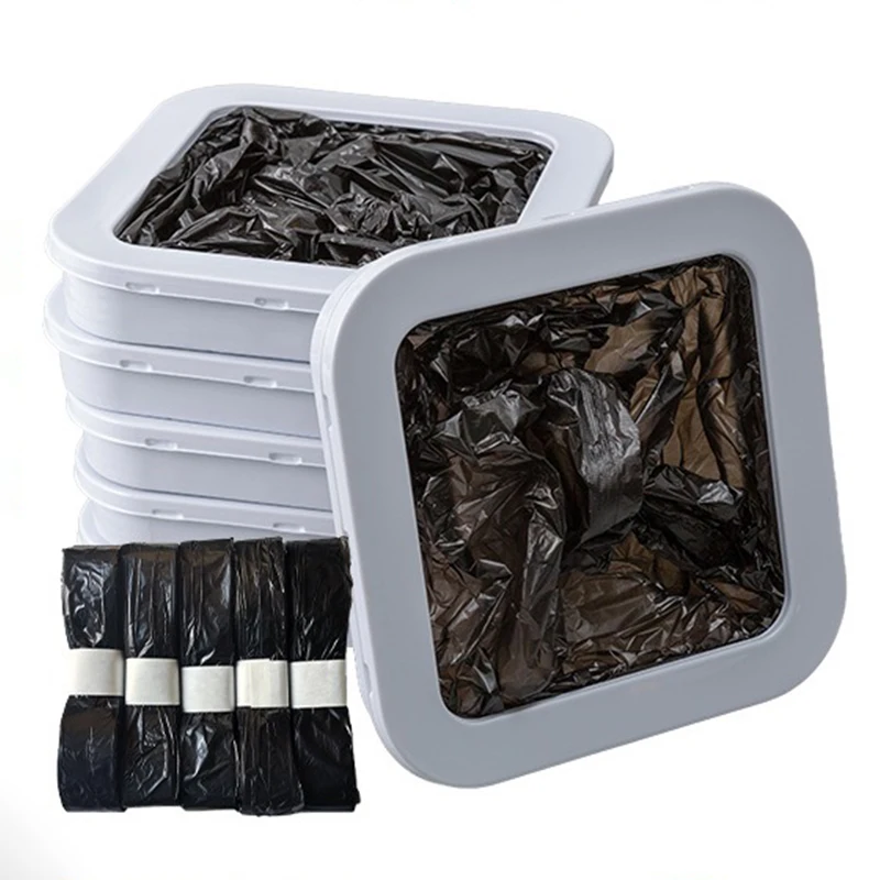 5 Pcs Smart Trash Can Trash Bags Replacement Auto Packing Garbage Bags Kitchen Household Dustbin Changing Bag for TOWNEW T1