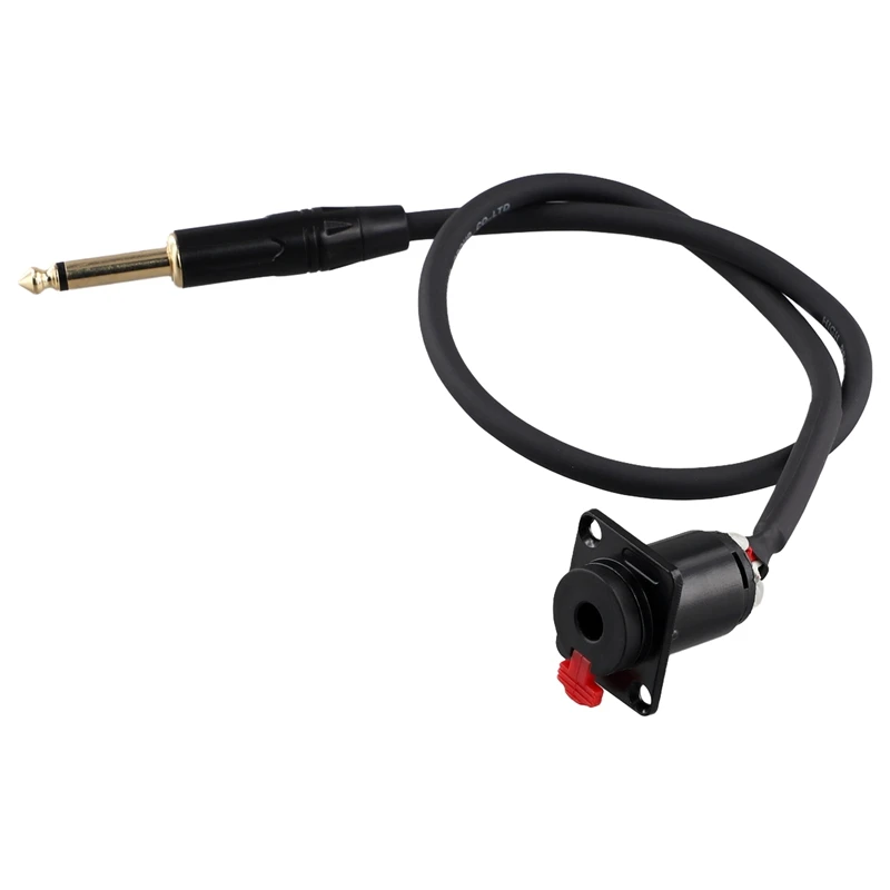 6.35Mm Female Panel Mount To 6.35Mm Male Connector Cable 6.35Mm Female Socket To 6.35Mm Male Headphone Extension Cable