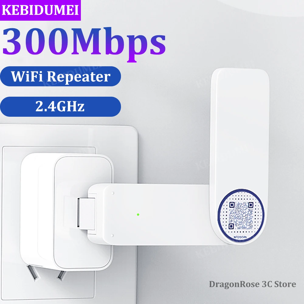 Repetidor WiFi inalámbrico USB de 300Mbps, enrutador de refuerzo 802.11N, amplificador de señal WiFi de largo alcance, extensión de red doméstica