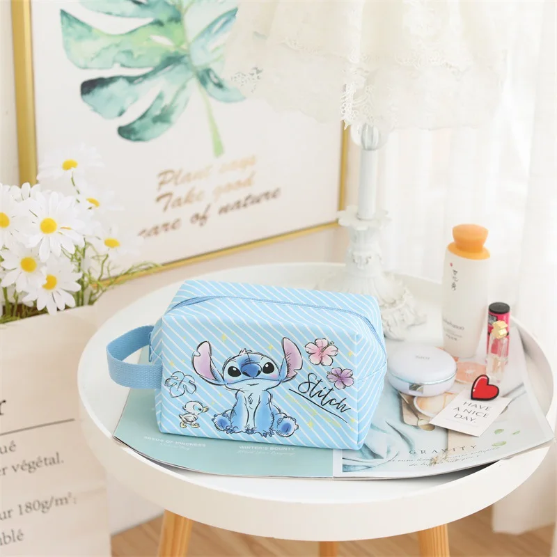 Disney Stitch Storage Bag Cartoon Action Anime Figures Angel Stitch Winnie The Pooh Convenient Travel Bag Ornaments Toys Gifts