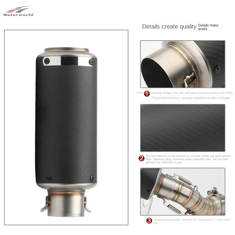 

Motorcycle Modified Exhaust Small Ninja For Kawasaki Large Displacement Gun Barrel Street Explosion Exhaust Pipe UniversalSina