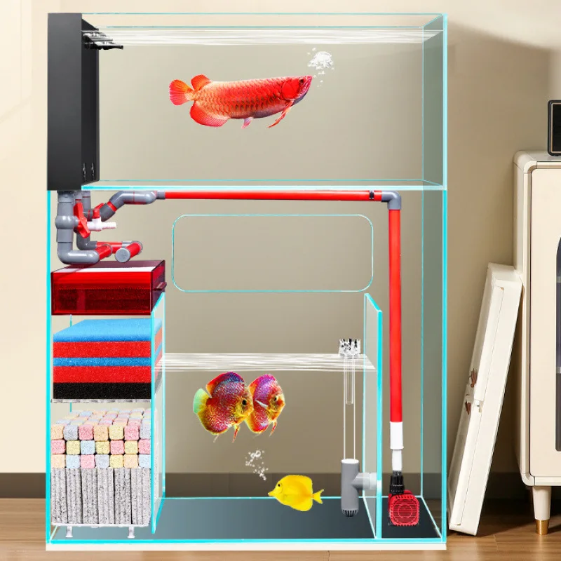 

Набор для аквариума: большой напольный аквариум для гостиной, аквариум с нижним фильтром, аквариум для водных растений.