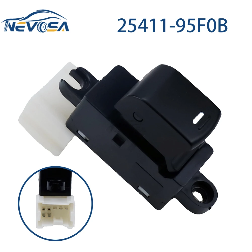 NEVOSA LHD For Nissan Almera Classic B10 2006-2013 Power Window Switch Left Hand Driver 2541195F0B 25411-95F0B