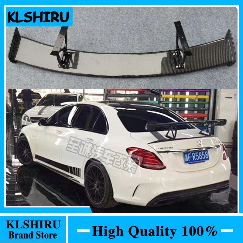 C CLass W205 C63 AMG Carbon Fiber Black Series Trunk Spoiler Rear Wing Fit for Mercedes Benz AMG C63 2015-2018 GT Style