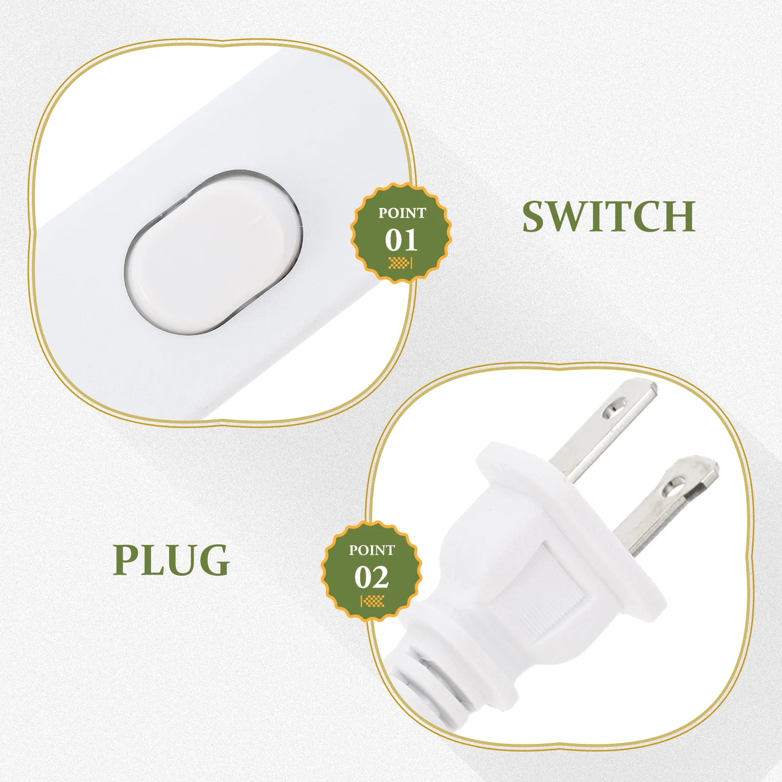 Imagem -06 - Suporte da Lâmpada E12 Cabo de Alimentação Fio Sal Pvc Substituição Luzes Soquete Plug in Peças