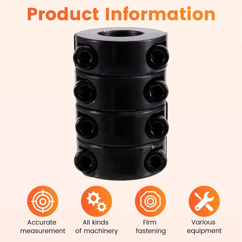 4PCS Double Split Shaft Collars Oxide Set Screw Style Double Split Setscrew Shaft Collar Inner Diameter 20X40x15mm