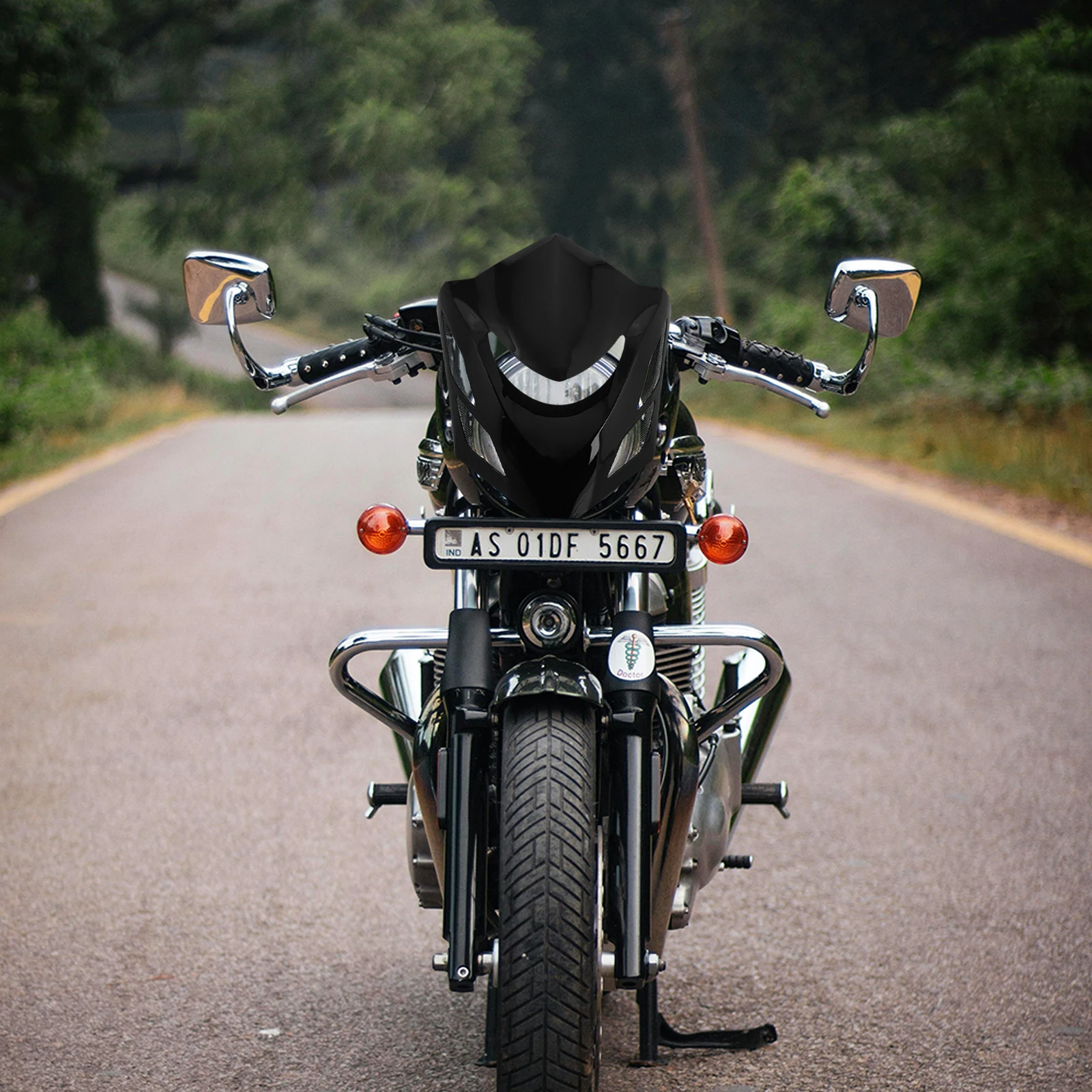 

Clear Motorcycle Windscreen Windshield Wind Deflector Headlight Replacement Universal Fit For Honda Msx125 Front