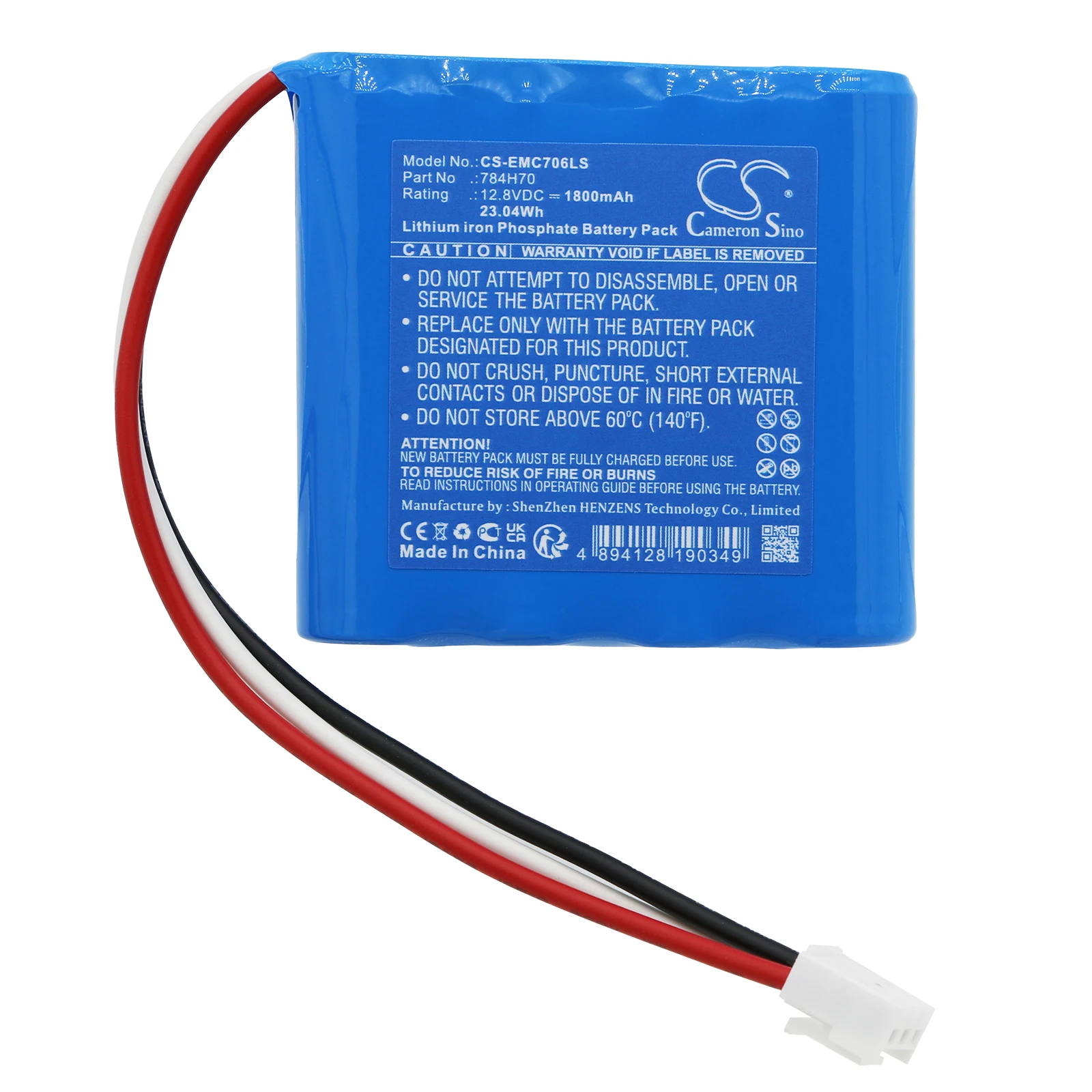 

Battery for DYN6I PN: 784H70 1800mAh / 23.04Wh
