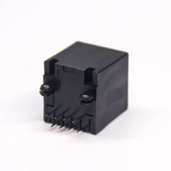  30PCS RJ45 180 Degree Couple Black Plastic Unshielded Jack Without LED PCB Mount