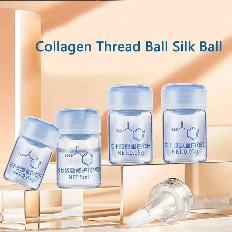 

Freeze-dried Collagen Thread Ball Set Polypeptide Firming Repair Serum Lift Fade Fine Lines Hydrate Moisturize