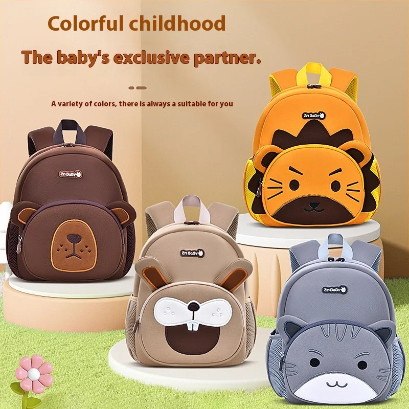 

Disney's new kindergarten backpack for boys 1-5 years old cartoon backpack cute mini durable waterproof baby backpack