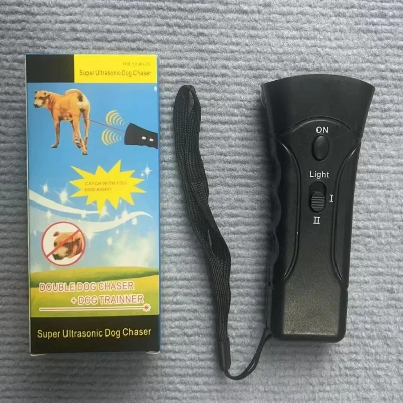 For Dog Repeller Anti Barking Stop Bark Training Device Outdoor LED Ultrasonic Dog Training Repellents with Flash Light
