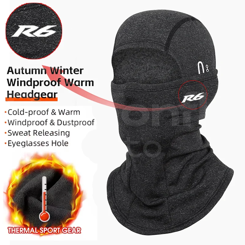 

For Yamaha YZFR6 YZF R6 R6S 1999-2015 2005 2007 2010 Winter Warm Tactical Balaclava Motorcycle MTB Full Face Windproof Mask