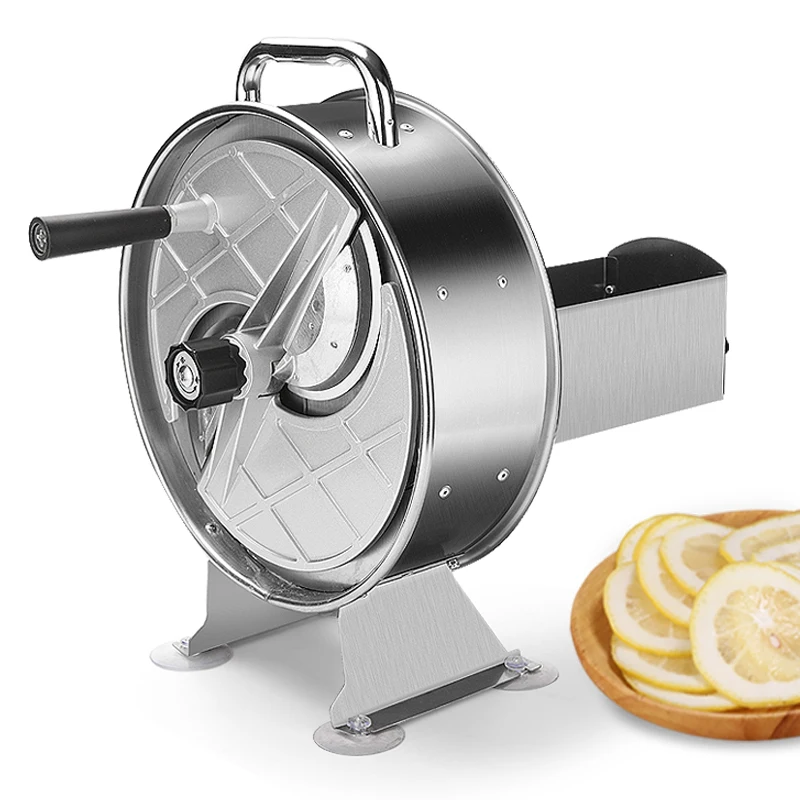 

Manual adjustable thickness potato slicer Lemon fruit dry tea stainless steel slicer