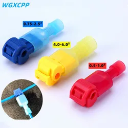 10 Pairs T-shaped Terminal Blocks,Electrical Connector Connection Clamps,Quick-Free Stripping Plugs,Cable Connector Plug