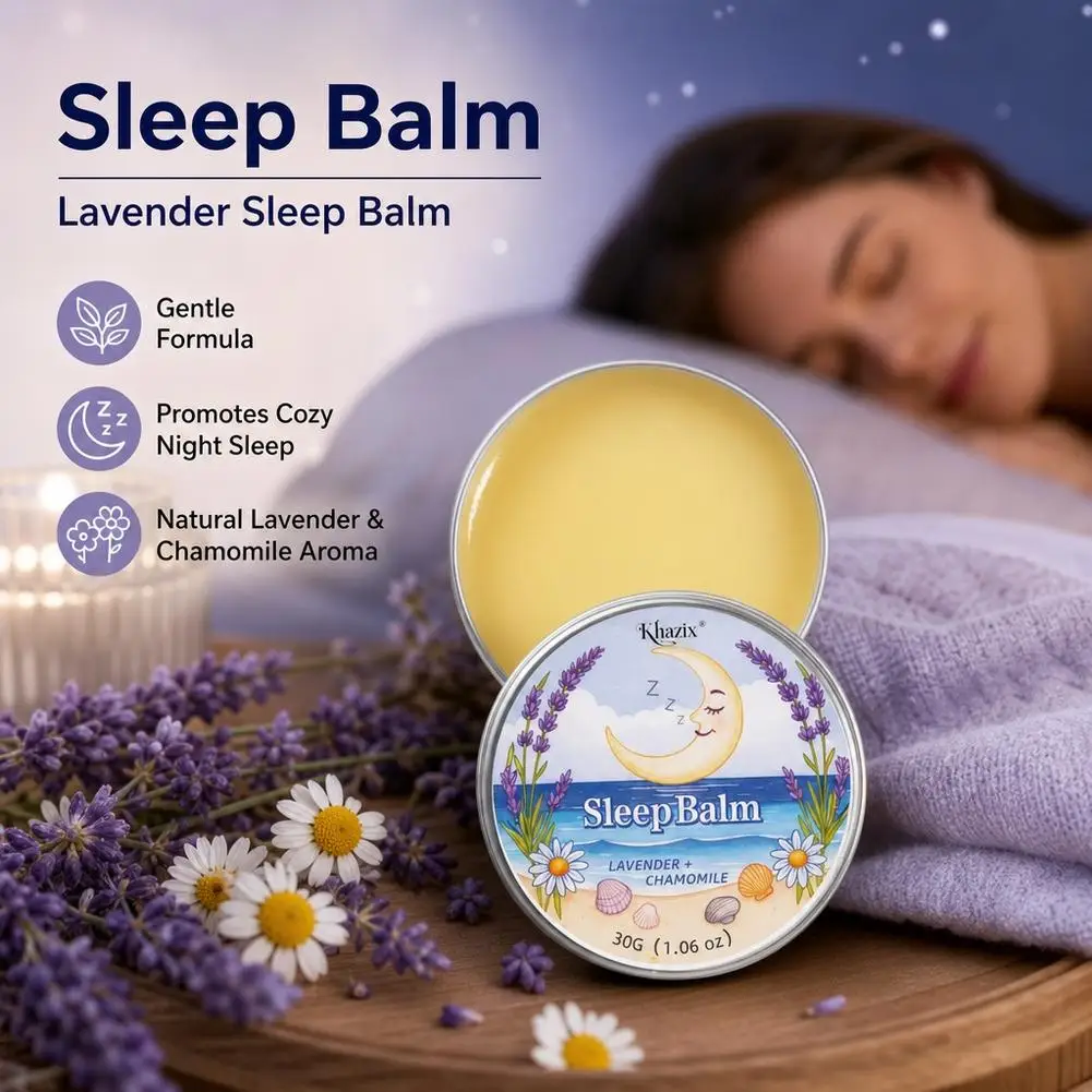 30g Sleep Balm Lavender Chamomile Nighttime Balm Deep Moisturizing and Long-lasting Fragrance Calming Aroma Smooth Skin Friendly
