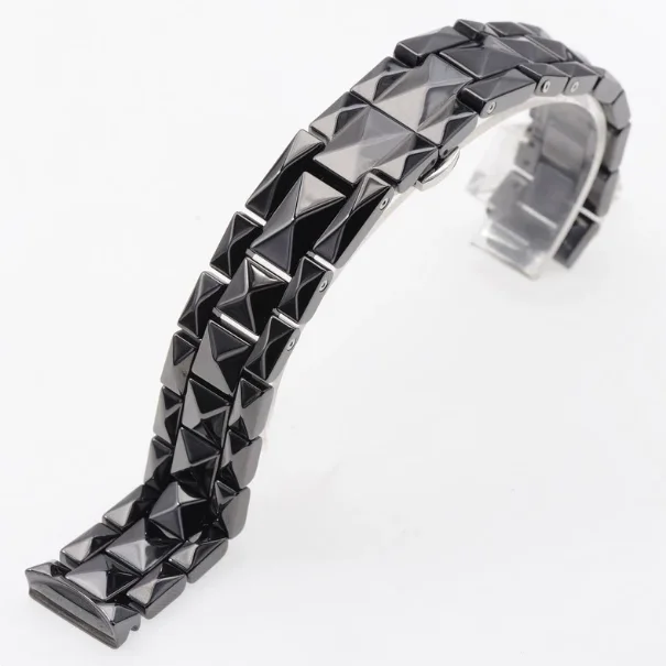 17mm High Quality Ceramic Watch Strap For Dior VIII Series Watchband Black White Convex Mouth Type Arc Mouth Type
