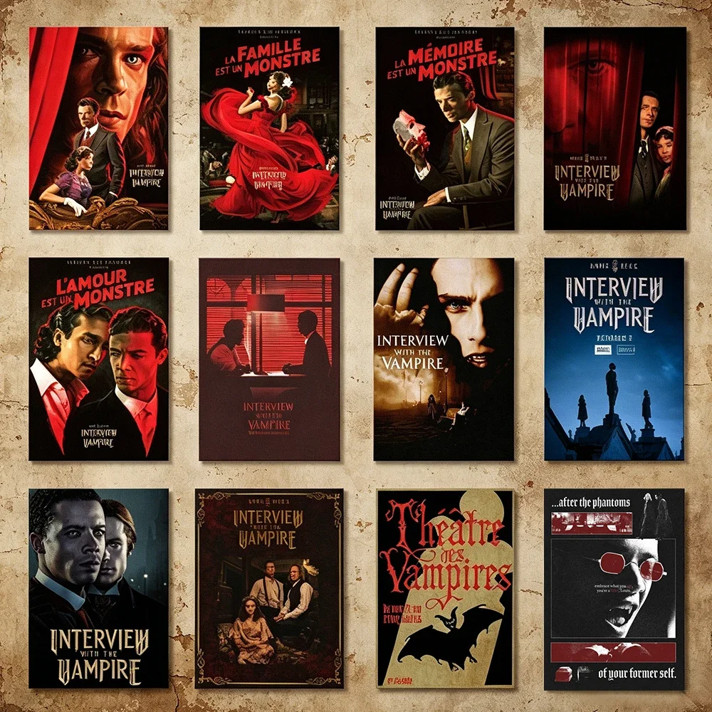 Interview With The Vampire Canvas Poster Vintage Horror Movie Wall Art Gothic Print Painting Home Living Room Decor Retro Film