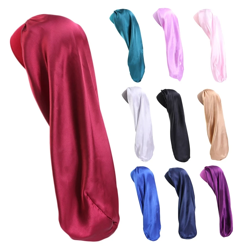 Women for Extra Large Satin Long Sleep Cap for Dreadlocks Curly Hair Bonnet Loose Night Sleeping Hat Elastic Band Headwear