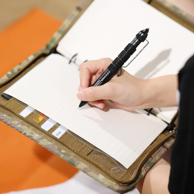 Camouflage Tactical Stationery Outdoor Tactical Portable Notepad Loose-leaf Removable A5 Notebook Case