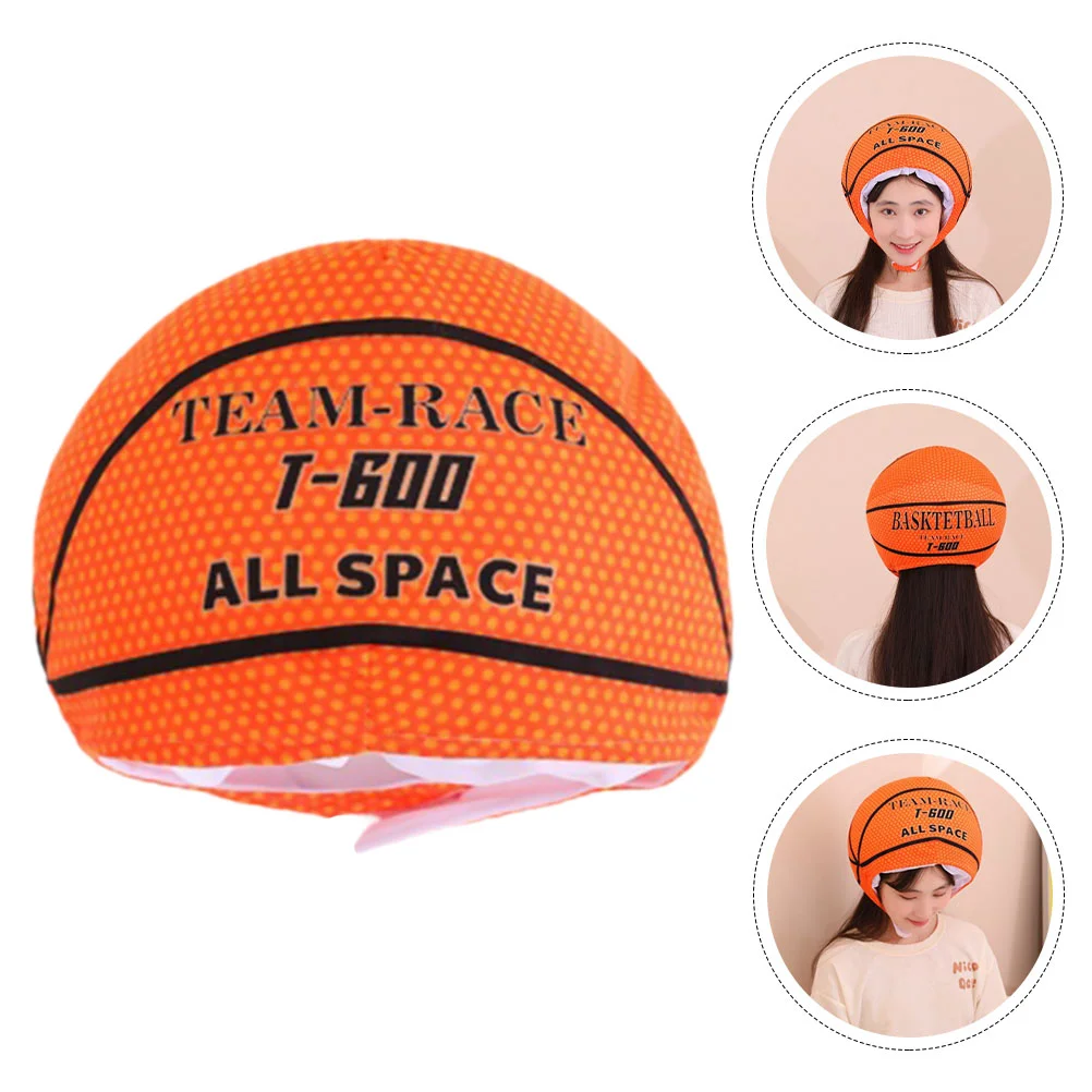 

Party Costume Hat Basketball Shaped Cosplay Headwear Festival Basketball Cosplay Hat plush hat cosplay cap photo prop