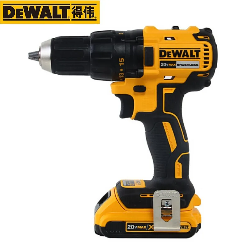 DEWALT литиевая батарея 20 в перезаряжаемая бесщеточная бесступенчатая сменная скорость многофункциональная электрическая дрель отвертка DCD777