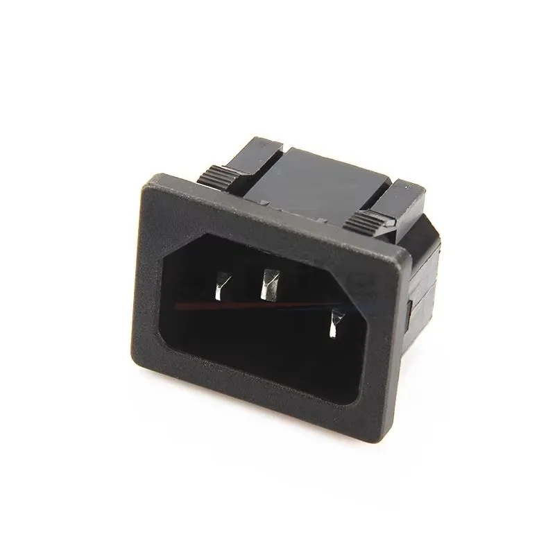 5PCS AC-05 10A 250V AC Inlet Power Socket Connector Female Socket Plug IEC320 C14 3Pin Embedded Maintenance Accessories